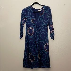 70s style ruffle dress
